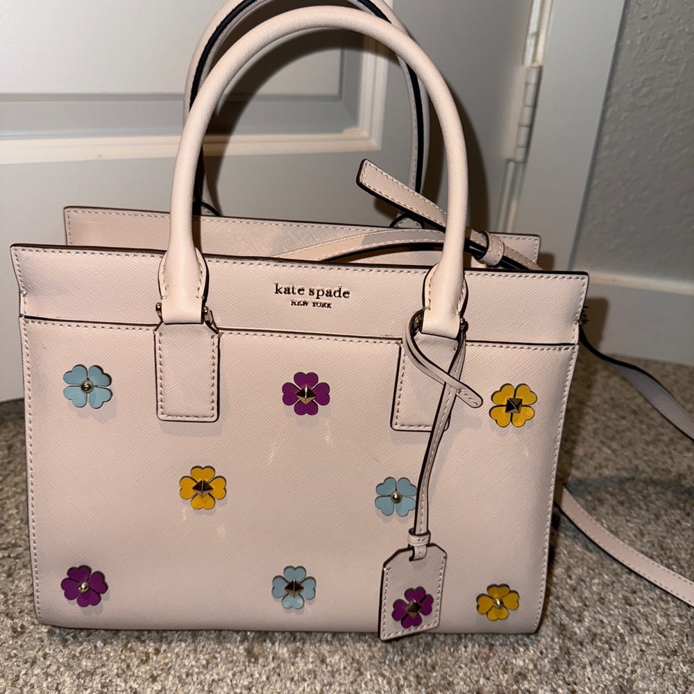 Kate Spade Cameron Spade Flower Applique Satchel OBO